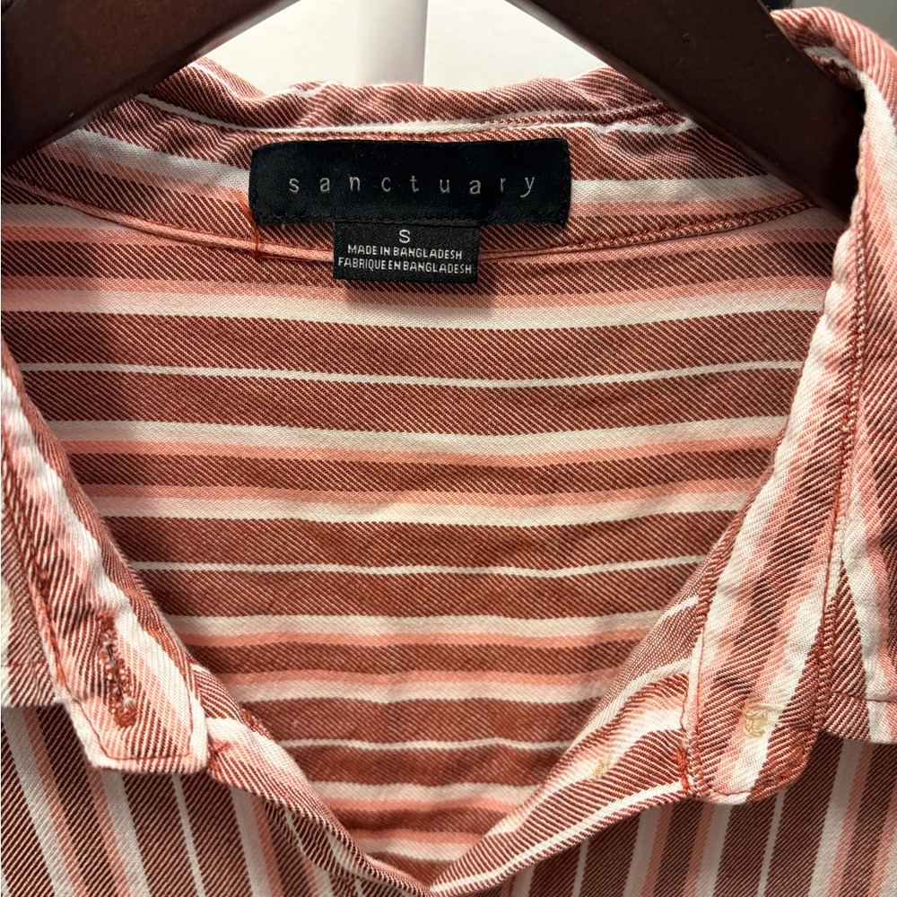 Sanctuary Red and White Striped Shirt - Picture 2 of 3